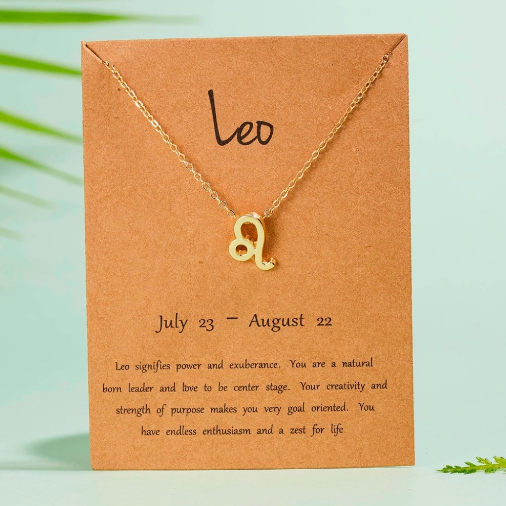 Zodiac Charm Pendant Necklace LEO - Picture 2 of 2